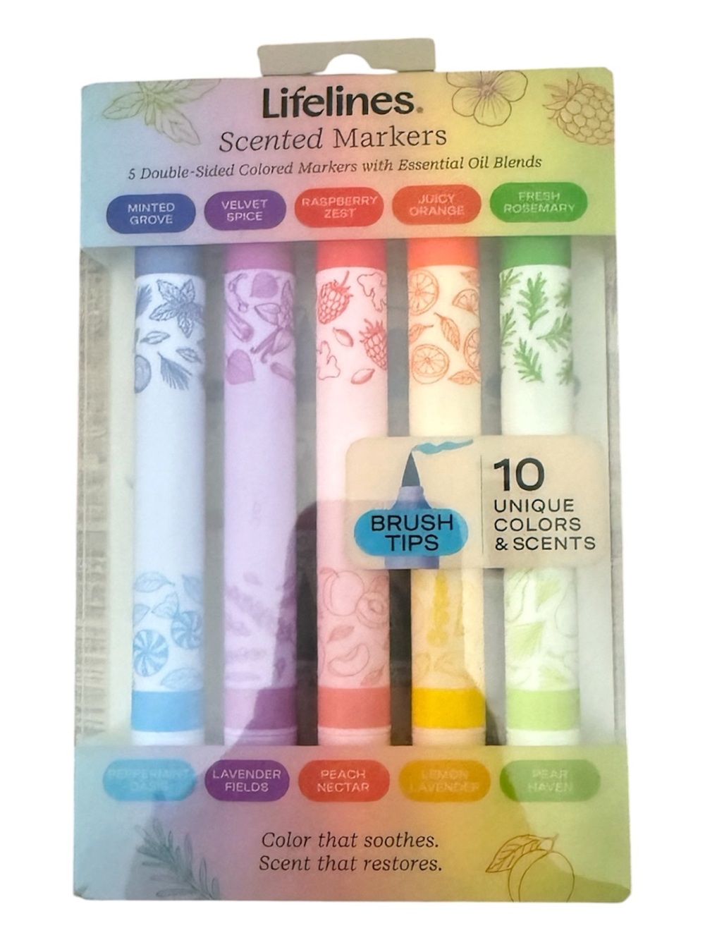 Scented Markers - Pastel Assortment (Lavender, Pink, Blue, Yellow, Green)